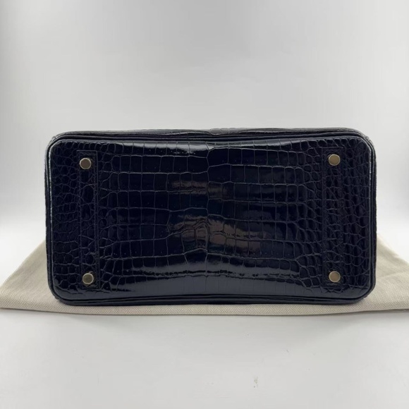 Hermes Birkin 30 in black crocodile skin - Picture 8 of 10